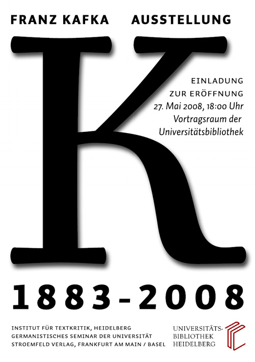 Kafka-Ausstellung Universitätsbibliothek Heidelberg