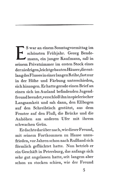 Anfang der Erzählung im Druck von 1916