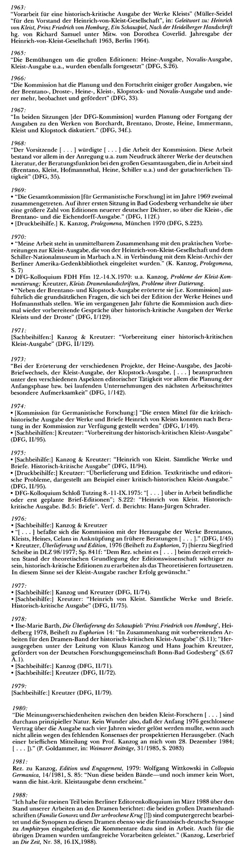 Übersicht Förderung Kleist-Ausgabe